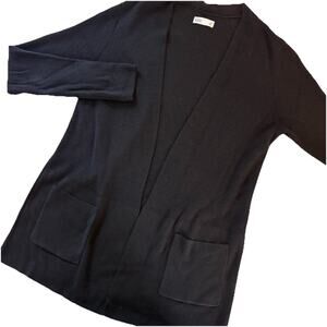 NWT Croft & Barrow Black Women’s Open Front Cardigan Sweater Size Medium Career